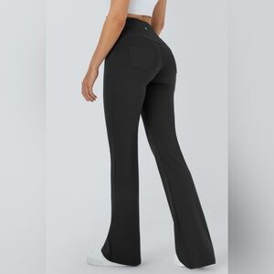 Halara Black DayStretch High Waisted Pocket Flare Yoga Leggings size XL Tall